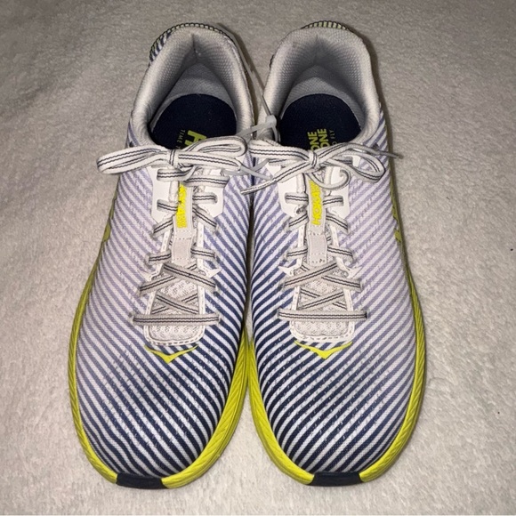Hoka One One White and Yellow Sneakers - Picture 3 of 7